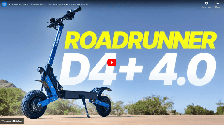 D4+ 4.0 Video Review - Electric Scooter Guide - RoadRunner Scooters