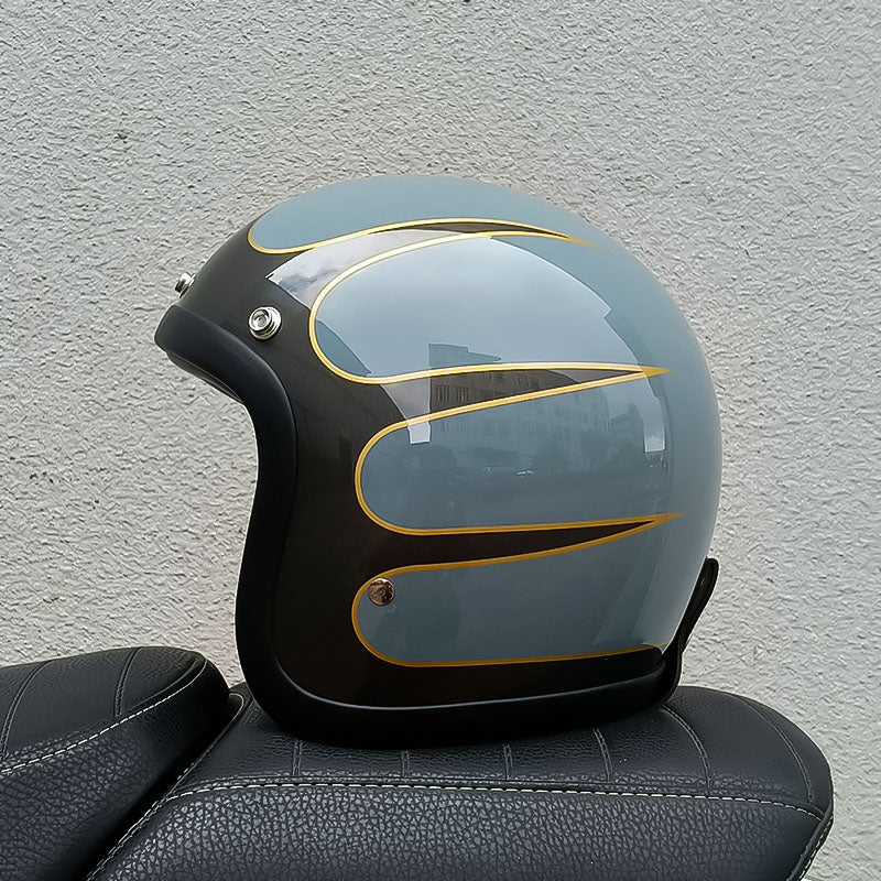 Load image into Gallery viewer, Low Profile Vintage Motorcycle Helmet - DOT Approved
