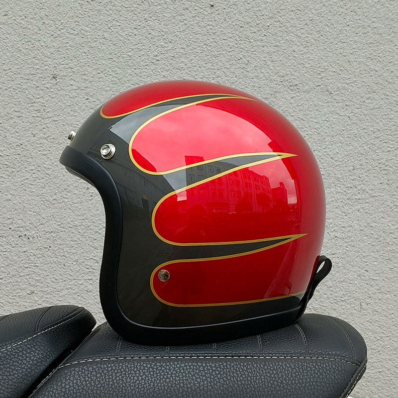 Load image into Gallery viewer, Low Profile Vintage Motorcycle Helmet - DOT Approved
