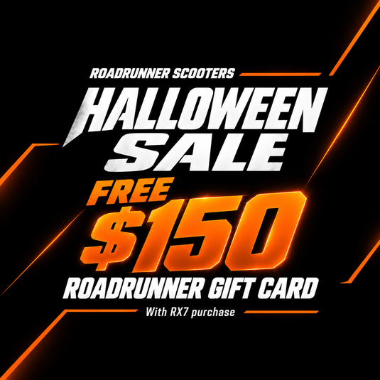 No Tricks, Just Treats Halloween Sale - free $150 RoadRunner gift card with RX7 purchase