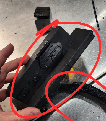 RX7 Removeable Battery Connector Top