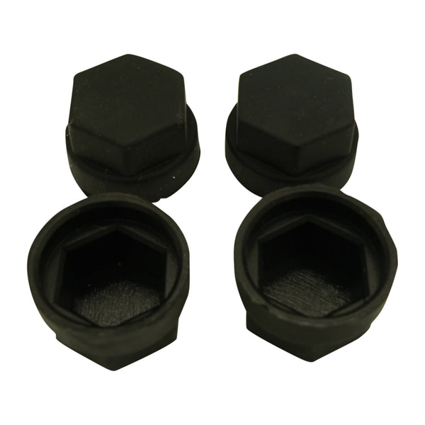 Mini Cooper, Clubman, Countryman Wheel Lug Nut Covers - Black Plastic Set