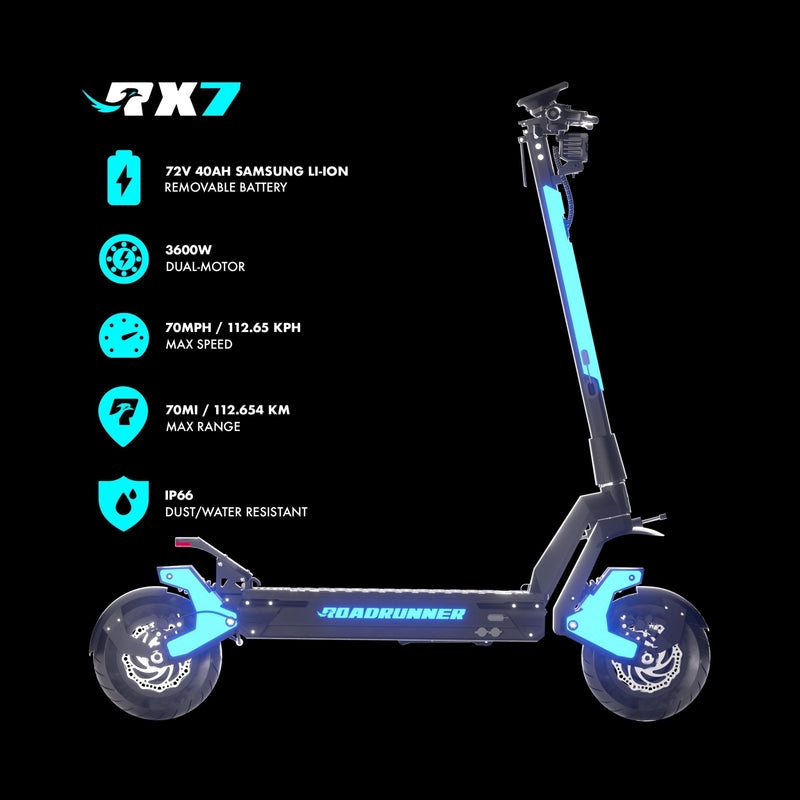 Chargez l&#39;image dans la visionneuse de la galerie, RX7 Electric Scooter - RoadRunner Scooters
