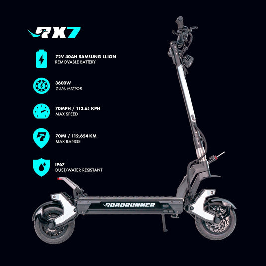 RX7 Electric Scooter - RoadRunner Scooters